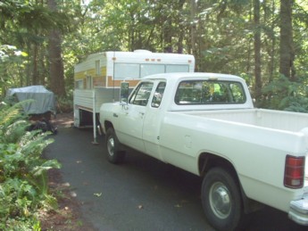 Our Campsite at Kanaskat-Palmer w/ Camper unloaded